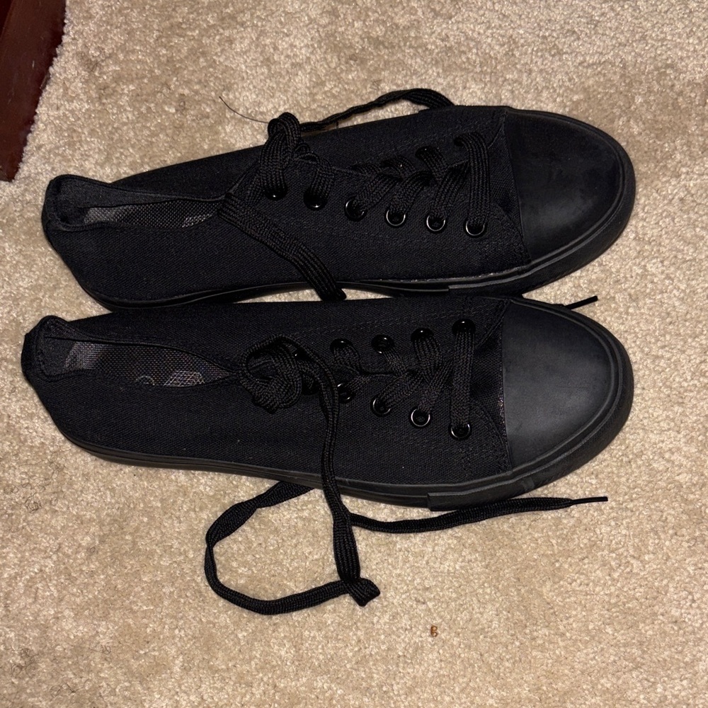 Amazon Black Canvas Sneakers